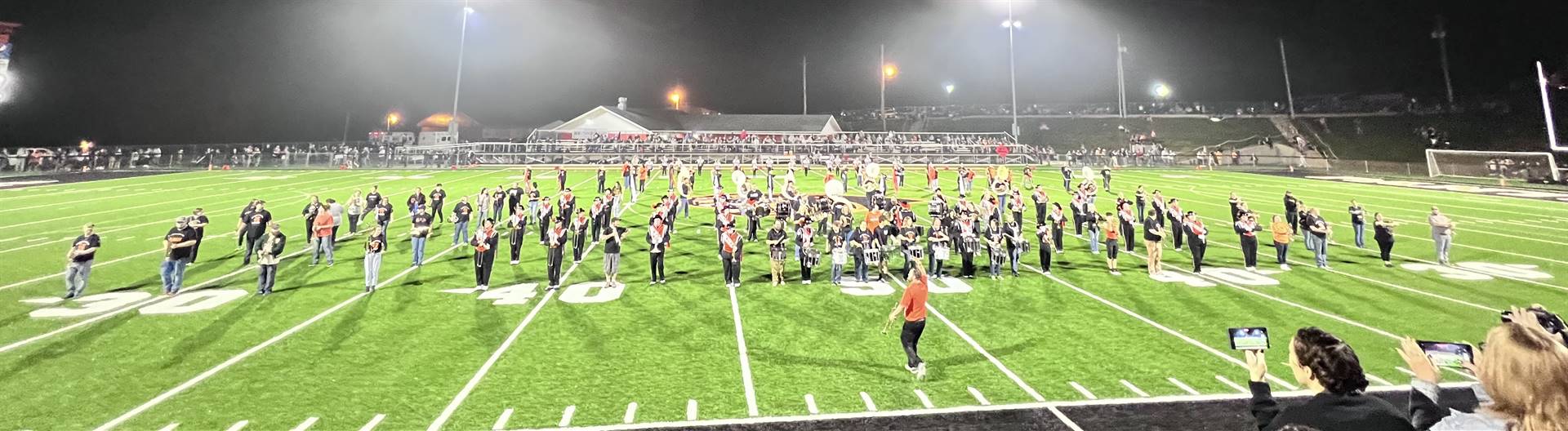 Alumni Band Performing at Homecoming Game