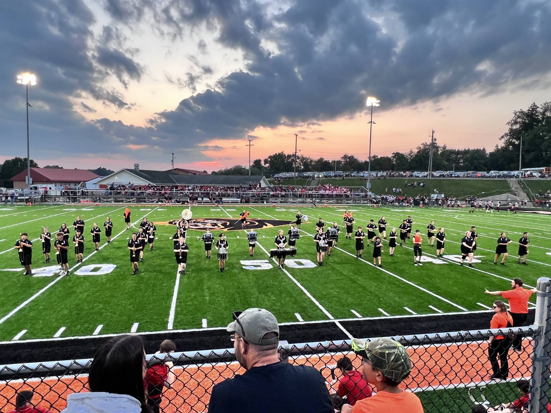 Marching Band Performing at the Fairfield Union Game