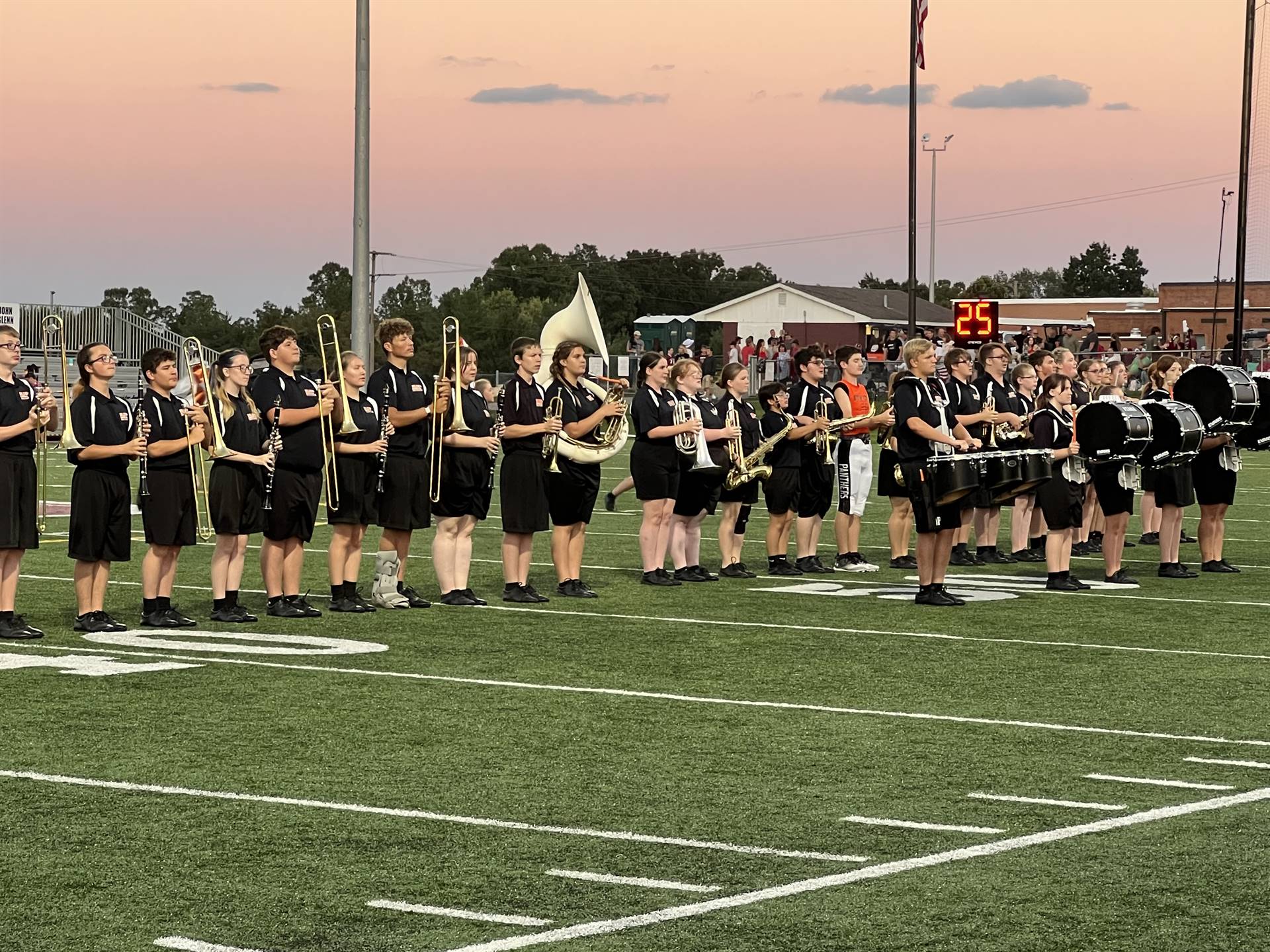 Marching Band Performing at John Glenn